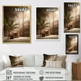 thumbnail image 4 of Designart "Sepia Serenity Among The Palms II" Palms & Palm Trees Floater Framed Canvas Prints, 4 of 5