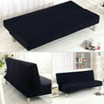 thumbnail image 3 of CJC Stretch Sofa Cover for Armless Sofa Bed - Futon Slipcover Furniture Protector without Armrests Fits 180-210cm Length (Black), 3 of 9