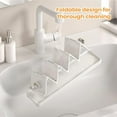 thumbnail image 4 of Soap Rack Foldable Tray Suction Cup Holder Space Saving Efficient Function Bathroom Performance Organizer For Sponge Shower Kitchen Countertop RV Apartment Home Towel Warmers Spa Bathroom Shelves, 4 of 9