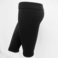 thumbnail image 6 of Seamless Solid Black Shorts Tight Knee Length Spandex Stretch Athletic Yoga Bike, 6 of 6