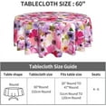 thumbnail image 3 of Spring Floral Tablecloth 60 Inch Round, Spring Summer Watercolor Flower Tablecloths Stain Resistance Polyester Floral Table Cloth for Parties Kitchen Dining Indoor Outdoor, 3 of 6