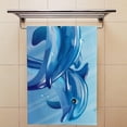 thumbnail image 4 of Coolnut Fingertip Hand Towels, Set of 2 Pcs Dolphins in The Water Absorbent Face Bath Towels for Bathroom Kitchen, 30"x15", 4 of 6