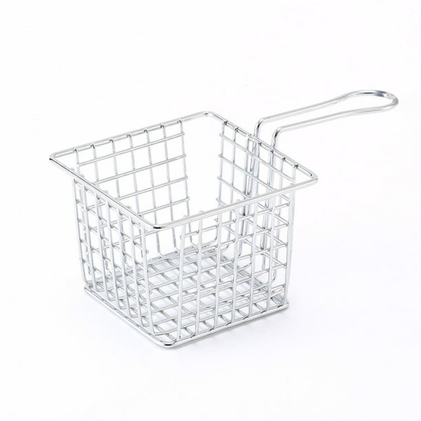 Cesta Para Freír, Cesta Para Mini Freidora, Cesta Para Servir Patatas Fritas De Acero Inoxidable Con Asa, Cestas Para Patatas Fritas, Cestas Para Freír Para Servir Patatas