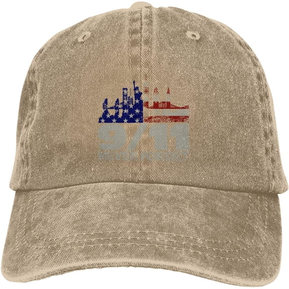 Never Forget 9 11 Funny Hat Adjustable Denim Baseball Cap Black Dad Hat Men Women