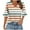 Multicolor A, variant on Ashirexll Summer Shirts for Women, Short Sleeve Shirts for Women, Fashion Casual Polka Dots V-Neck Ruffle 3/4 Sleeve Blouse