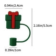 thumbnail image 3 of EUDIDV Christmas Products Christmas Straw Cap Christmas Reindeer Snowman Cup Straw Cap Christmas Straw Stopper Straw Cap Reusable Straw Cap Festive Supplies, 3 of 6