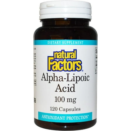 Natural Factors Alpha-Lipoic Acid, 100 mg, 120 Capsules