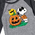 thumbnail image 3 of Peanuts - Joe Cool Pumpkin - Toddler And Youth Raglan Graphic T-Shirt, 3 of 5