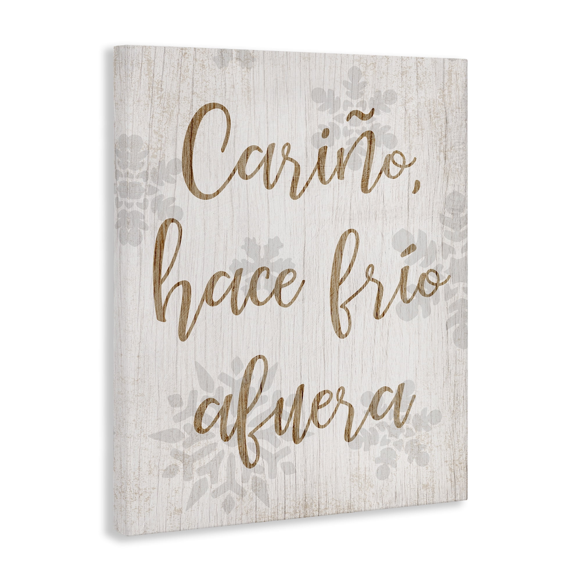Stupell Industries Cariño Hace Frio Afuera Holiday Painting Wrapped Canvas Art Print Wall Art, 36 x 48