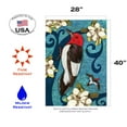 thumbnail image 2 of Toland Home Garden Red Headed Wood Pecker Birds Bird Flag Double Sided 28x40 Inch, 2 of 5