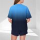 thumbnail image 5 of Pijama informal holgado con estampado de cuello redondo y manga corta para mujer, de poliéster, 5 of 5