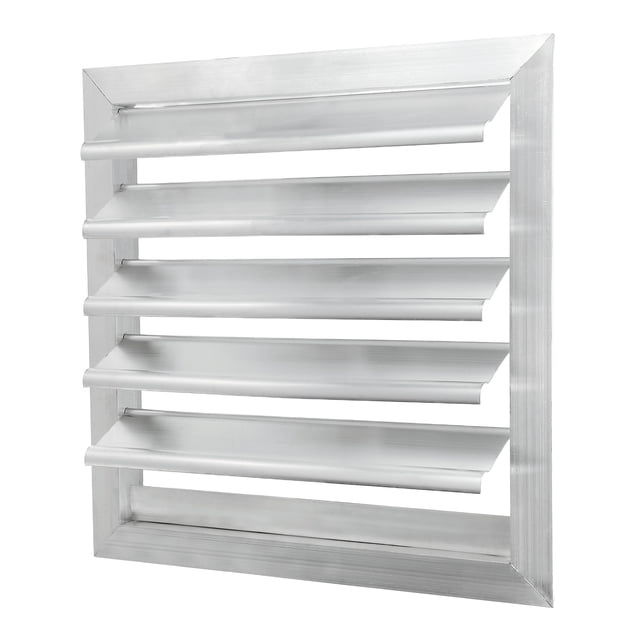Cubierta de Ventilación de Aluminio Uxcell, Rejilla de Ventilador de Escape Louvered Automática de Gravedad Cuadrada de 12x12 Pulgadas