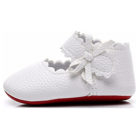 

Baby Walking Shoes Kids Girls Boys Soft Sole Wave Bowknot Shoes Toddler Boy Sneakers White 12