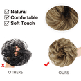 thumbnail image 4 of MORICA 1PCS Messy Bun Hair Scrunchies Curly Wavy Heat Ponytail Synthetic Chignon for Women Updo Hairpiece Ash Blonde & Lightest Blonde, 4 of 7