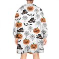 thumbnail image 2 of Wearable Oversized Blanket,Classic Elements Halloween Pattern Wearable Blanket Hoodie for Adults,Cozy Hooded Blankets with Super Pockets,Super Warm Fuzzy Pullover for Women & Men, 2 of 6