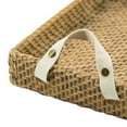 thumbnail image 5 of A&B Home Woven Decorative Tray with Cotton Handles - Natural, White Finish, 5 of 5