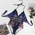 thumbnail image 4 of Harley Quinn Joker Poster Women's Swimwear Strap One Piece Backless Tummy Control V Neck Swimsuit Summer Beach Vacation Bathing Suit, 4 of 7