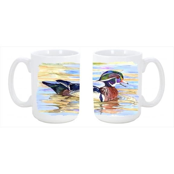 Wood Duck Dishwasher Safe Microwavable Ceramic Coffee Mug 15 oz.