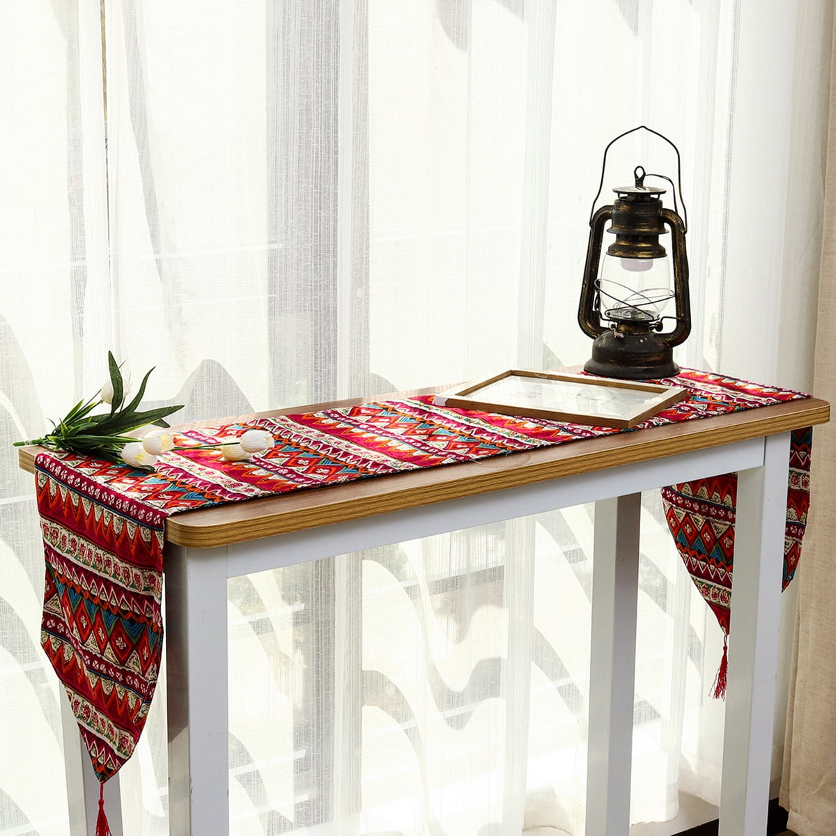 Make Life Better Bohemian Style Table Runner Tablecloth