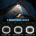 thumbnail image 3 of Ventilador de camping Odoland de 3000 mAh con linterna LED de 4 velocidades, color verde, 3 of 7