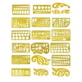 thumbnail image 5 of Milue Drawing Measuring Rulers French Curve Ruler Geometric Drawings Template Plastic, 5 of 21