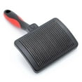 thumbnail image 4 of Jeffers Pet Self-Cleaning Slicker Brush for Dogs & Cats – Self Cleaning Button, Removes Tangles & Loose Hair, Non Slip Handle for Easy Grooming, Go To Gift for Pet Owners – Black, Red - Large, 4 of 8