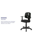 thumbnail image 5 of Flash Furniture Flash Fundamentals Mid-Back Black Mesh Swivel Task Office Chair with Pivot Back and Arms, BIFMA Certified, 5 of 15