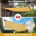 thumbnail image 5 of Sun Shade Sail Hardware Kit 52pcs for Rectangle Triangle Sun Shade Sails Canopy Installation 304 Stainless Steel Accessories Set for Outdoor Garden Patio(6" M6 Turnbuckles+ 4*6.6ft Cables Wire), 5 of 5