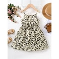 thumbnail image 2 of Little Girls Dress 6Y Girls Summer Suspender Dress 6Y Girls Sleeveless Dress Leopard Dress Multicolor, 2 of 6
