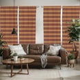 thumbnail image 2 of Ambesonne Tribal Window Curtains, Retro Motifs, Each 28" W x 95" L, Ruby Apricot, 2 of 5