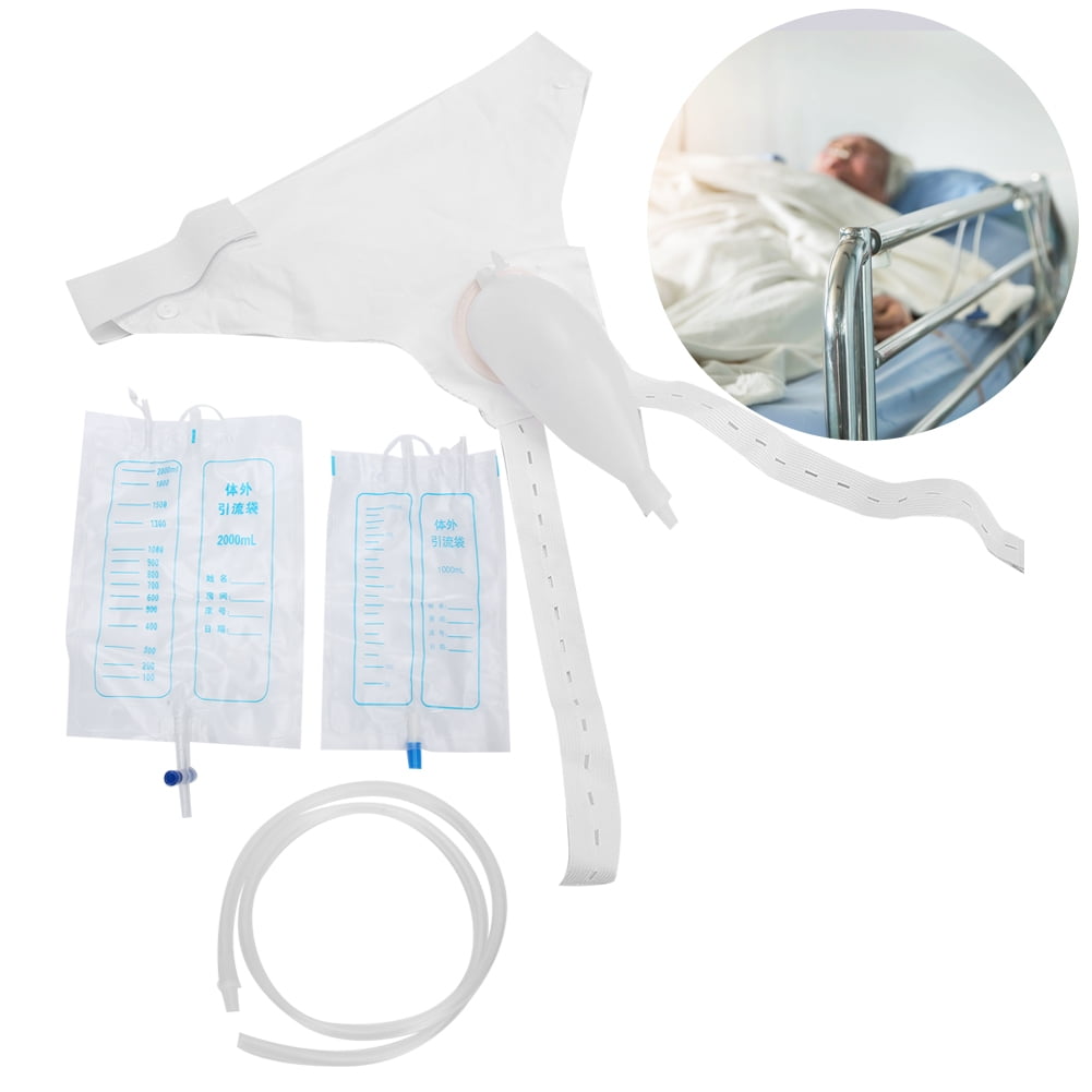 Urine Collection Bag Silicone Urinal Reusable Leakproof Male And Female Elderly Urine Funnel -Term Bedridden Urine Collection Bag Container Breathable Skin-Friendly Leakproof Urine Collection Bag