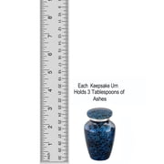 MEMORIALS4U Assorted Colors Metal Keepsake Personalized Cremation Urns, Vase 4 Count