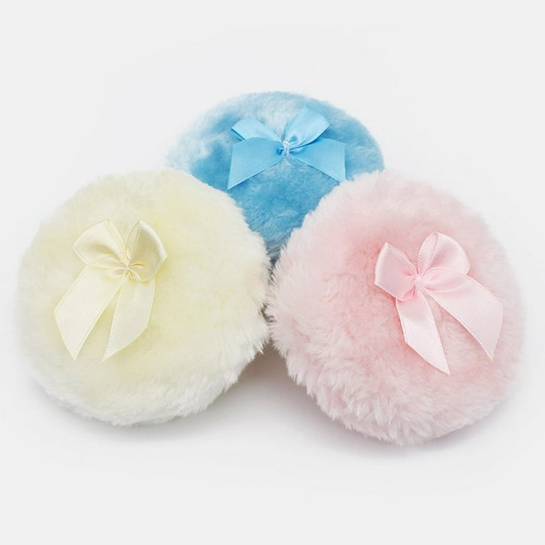 keusn talcum powder powder puff super soft plush bow powder puff