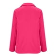 thumbnail image 4 of Blazers for Women Business Casual Long Sleeve Suit Jacket Fall Winter Open Front Double Breasted Classic Blazer Hot Pink L, 4 of 6