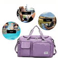 thumbnail image 4 of FTCBJJA Sports Duffle Bag with Shoe Compartment and Wet Pocket, Multipurpose Lightweight Travel Backpack, Overnight Weekender Training Handbag Yoga Bag for Women and Men, Purple, 4 of 7