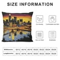 thumbnail image 5 of Heduofu Pittsburgh Downtown Skyline in Black and Yellow Throw Pillow White, 5 of 5