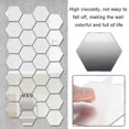 thumbnail image 3 of 12 Pcs Wall Decoration Mirror Stickers Non Glass Mirror Plastic 3D Mirror Hexagon Acrylic Mirror Wall Decor S, Silver, 3 of 5