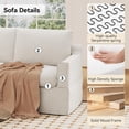 thumbnail image 6 of 93.7" Modern Sofa Couches for Living Room, 3 Seater Sofa, Natural Linen Deep Seat Sofa, Comfy Sofa Couch for Small Space, Apartment, 6 of 6