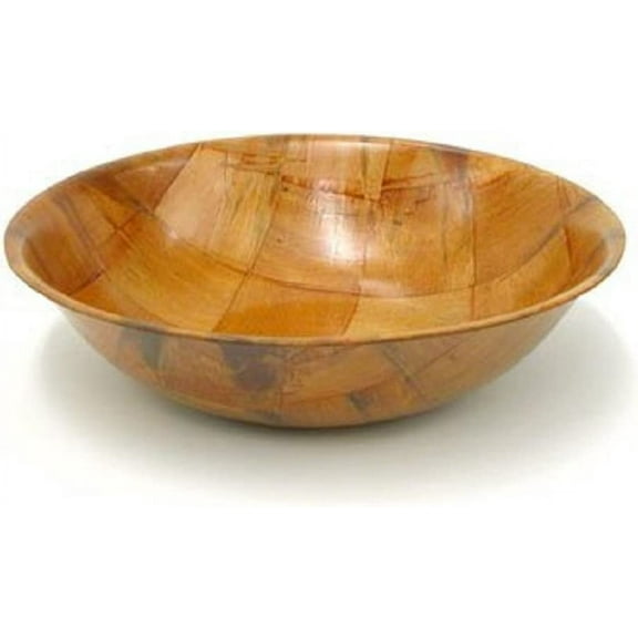 Winco WWB-6, Round Woven Wood Snack or Salad Bowl