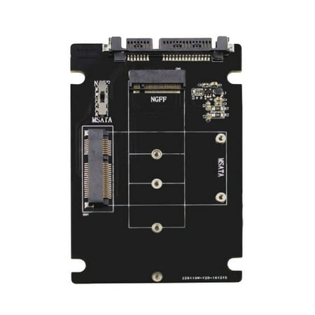 S107-RTK Adapter Card Expansion Card All 2 in 1 mSATA to SATA NGFF(M.2) to SATA III SATA3 Converter /Adapter Support mSATA/M.2 NGFF SSD Solid State Disk for