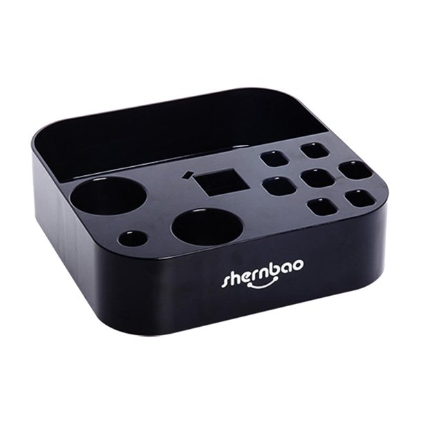 Billuyoard Caja de almacenamiento de aseo Soporte profesional para peines de mascotas montado en poste para tienda de mascotas Suministros para perros Negro