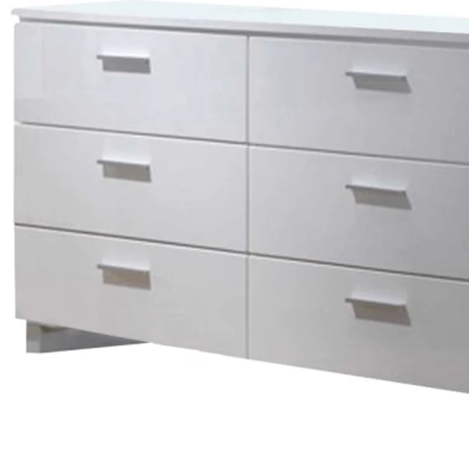 63 White Six Drawer Double Dresser