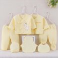 thumbnail image 2 of Gibobby Newborn Infant Baby Girl Fall Winter Clothes Set 7Pcs Infant Outfits Set Romper Set Cute Baby Outfits Infant Winter Clothes Set For 0-3 Months,Light Yellow, 2 of 5