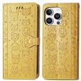 thumbnail image 3 of Funda Cartera FOXDOCK para iPhone 16 Pro Max , Flip PU con Relieve de Gatos y Perros, Tarjetero y Soporte, 3 of 6