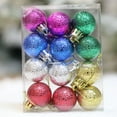 thumbnail image 5 of TOPRenddon Christmas Balls Ornaments 12 PCS 1.18” Christmas Tree Theme Assorted Shatterproof Christmas Ball Ornament Set Indoor Decorations Festive Party Pendant Room Decor (3CM/12PCS/Mixed), 5 of 6