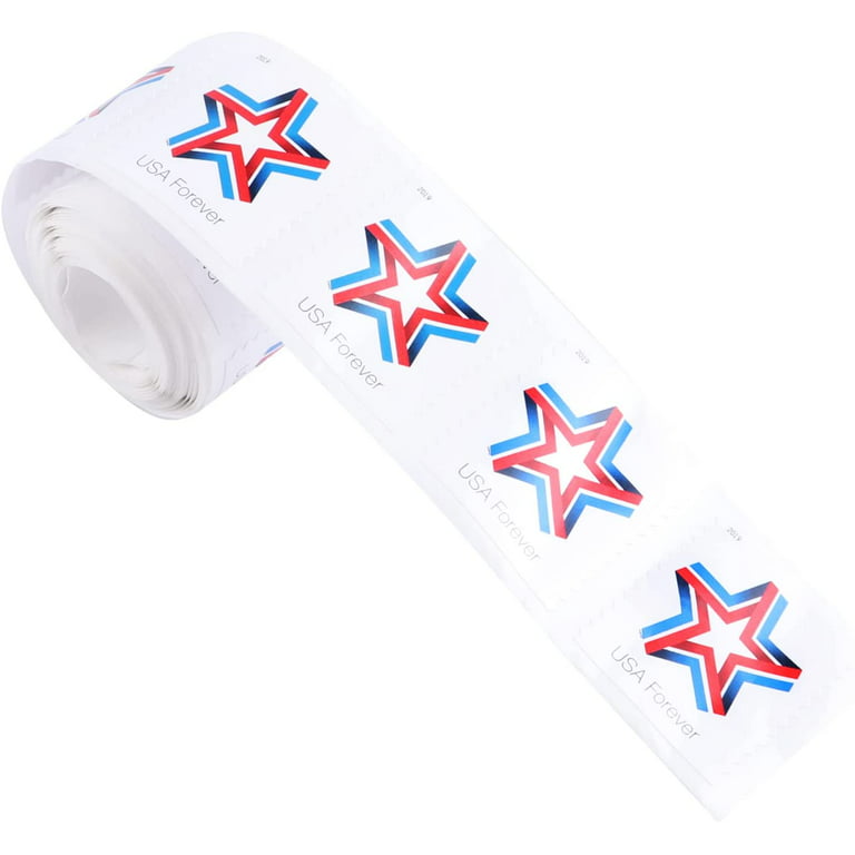 Star Ribbon Coil/roll of 100 USPS First Class Forever Postage Stamps  Patriotic Flag Wedding Celebration (100 Stamps)