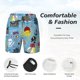 thumbnail image 3 of Fotbe Pirate Marine Animals Traje de Baño para Hombre – Shorts de Natación de Secado Rápido con Forro y Bolsillos-Small, 3 of 6