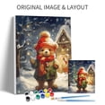 thumbnail image 4 of CHENISTORY-pintura por número de oso de Navidad, dibujo sobre lienzo, regalo de arte pintado a mano, imagen artesanal por número, Kits de animales, decoración del hogar, 4 of 4