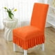 thumbnail image 4 of Funda para silla | Funda elástica para silla de comedor con faldón | Protector de asiento antideslizante para el hogar, la cocina y la oficina | 1 funda de poliéster para muebles de comedor, 4 of 6