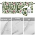 thumbnail image 5 of Curtain Valance for Windows, Vintage Cactus Pink Flower Leaves Kitchen Valances Rod Pocket Short Curtains, Summer Tropical Plants Window Valance for Bedroom Bathroom Living room 60x18in, 5 of 9